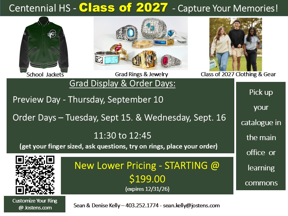 Centennial HS Class of 2027 Grad Event Information